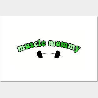muscle mommy green Posters and Art
